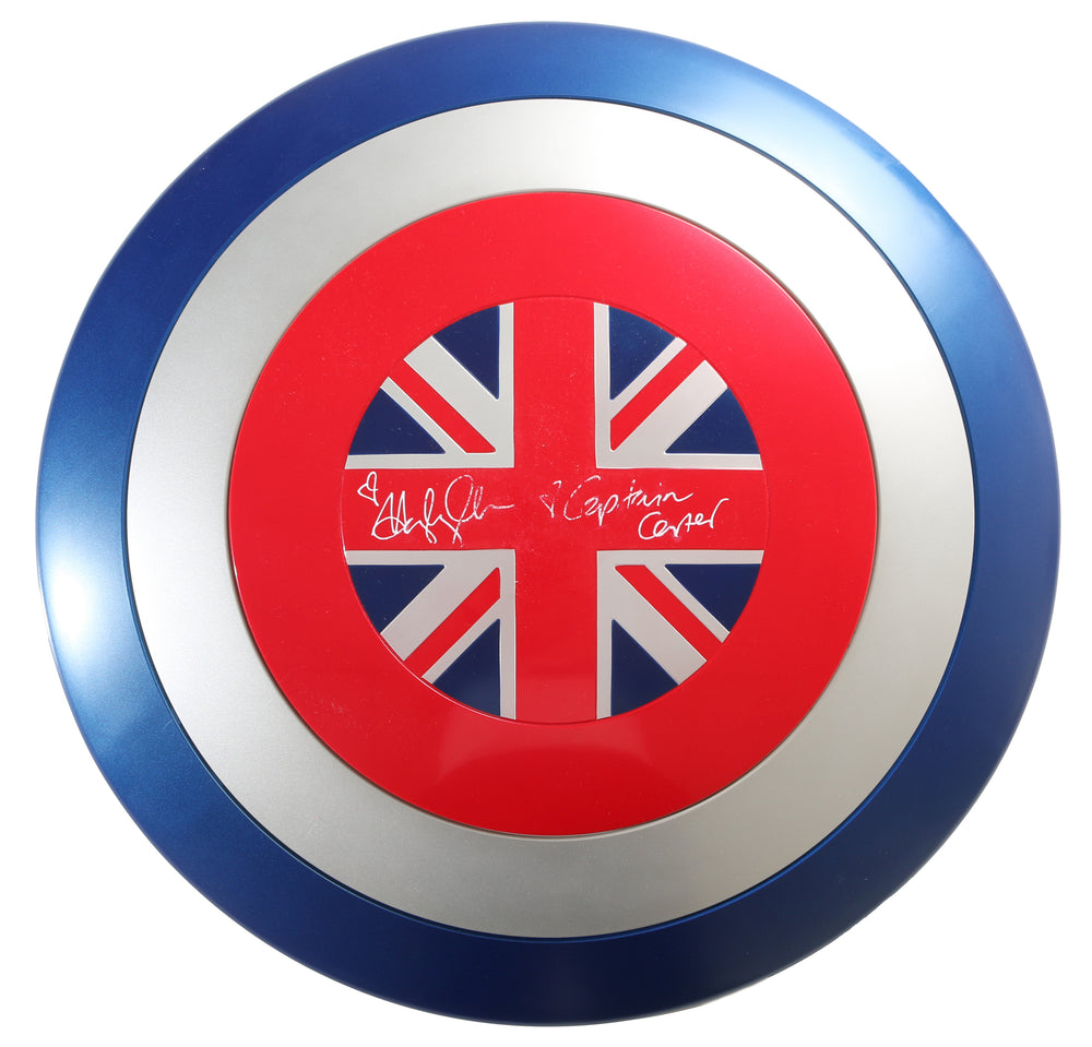 Captain Peggy Carter from What If...? Hasbro Marvel Legends Replica Shield Signed by  Hayley Atwell with Character Name