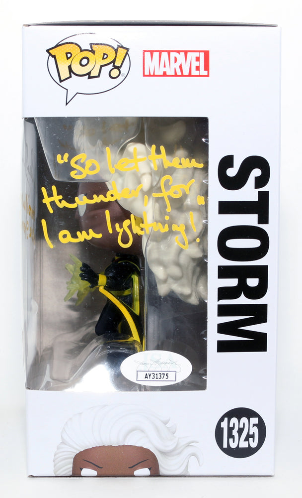 
                  
                    Alison Sealy-Smith as Ororo Munroe / Storm in X-Men '97 Box Lunch Exclusive GITD (JSA) Signed Funko POP! #1325 with Character Name & Quote
                  
                