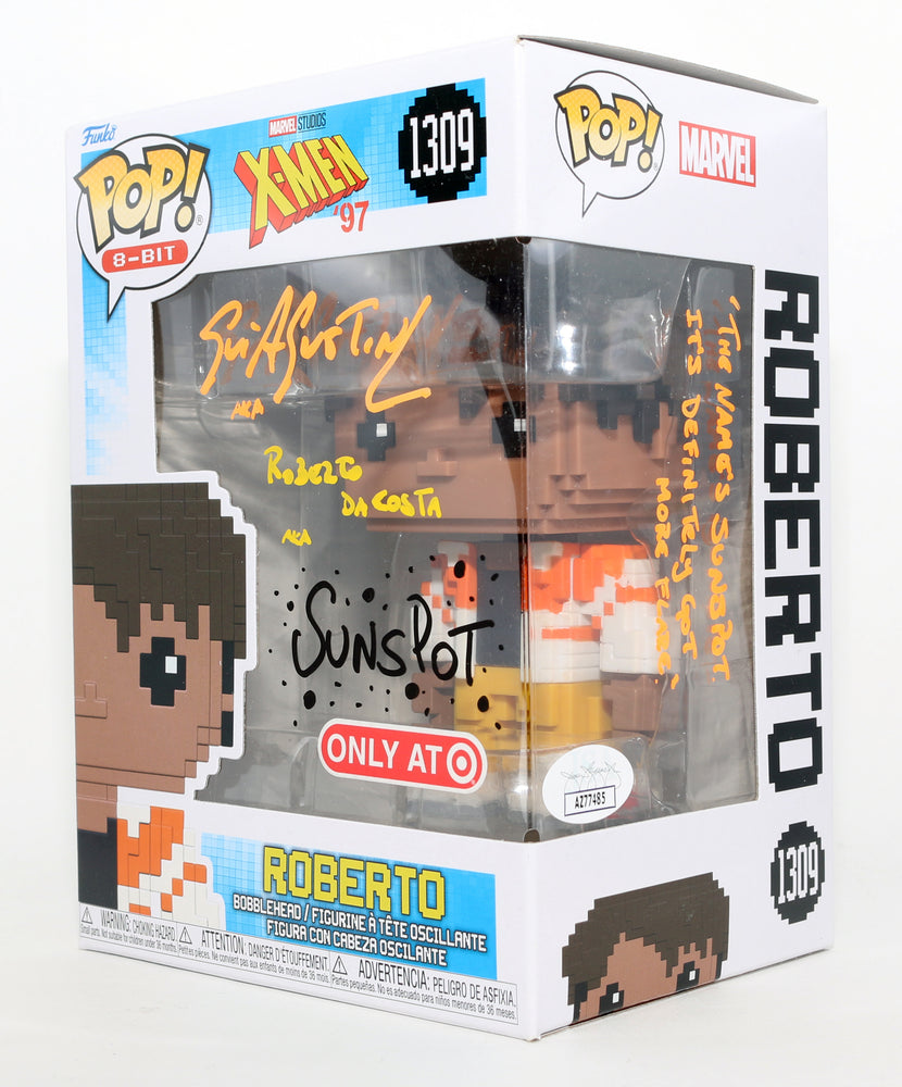 
                  
                    Gui Agustini as Roberto da Costa / Sunspot in X-Men '97 Target Exclusive (JSA) Signed Funko POP! #1309 with Character Name & Quote
                  
                