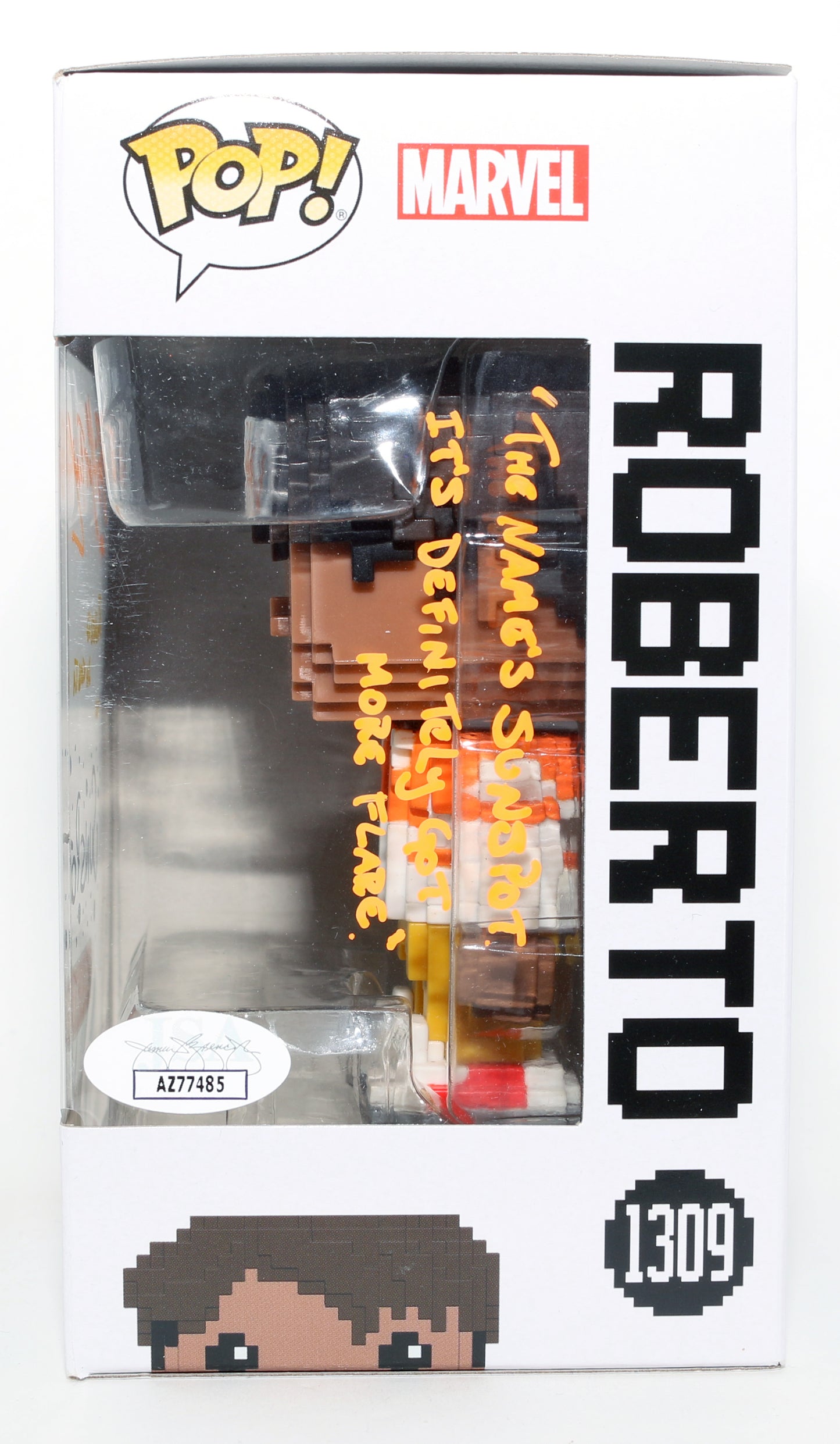 
                  
                    Gui Agustini as Roberto da Costa / Sunspot in X-Men '97 Target Exclusive (JSA) Signed Funko POP! #1309 with Character Name & Quote
                  
                