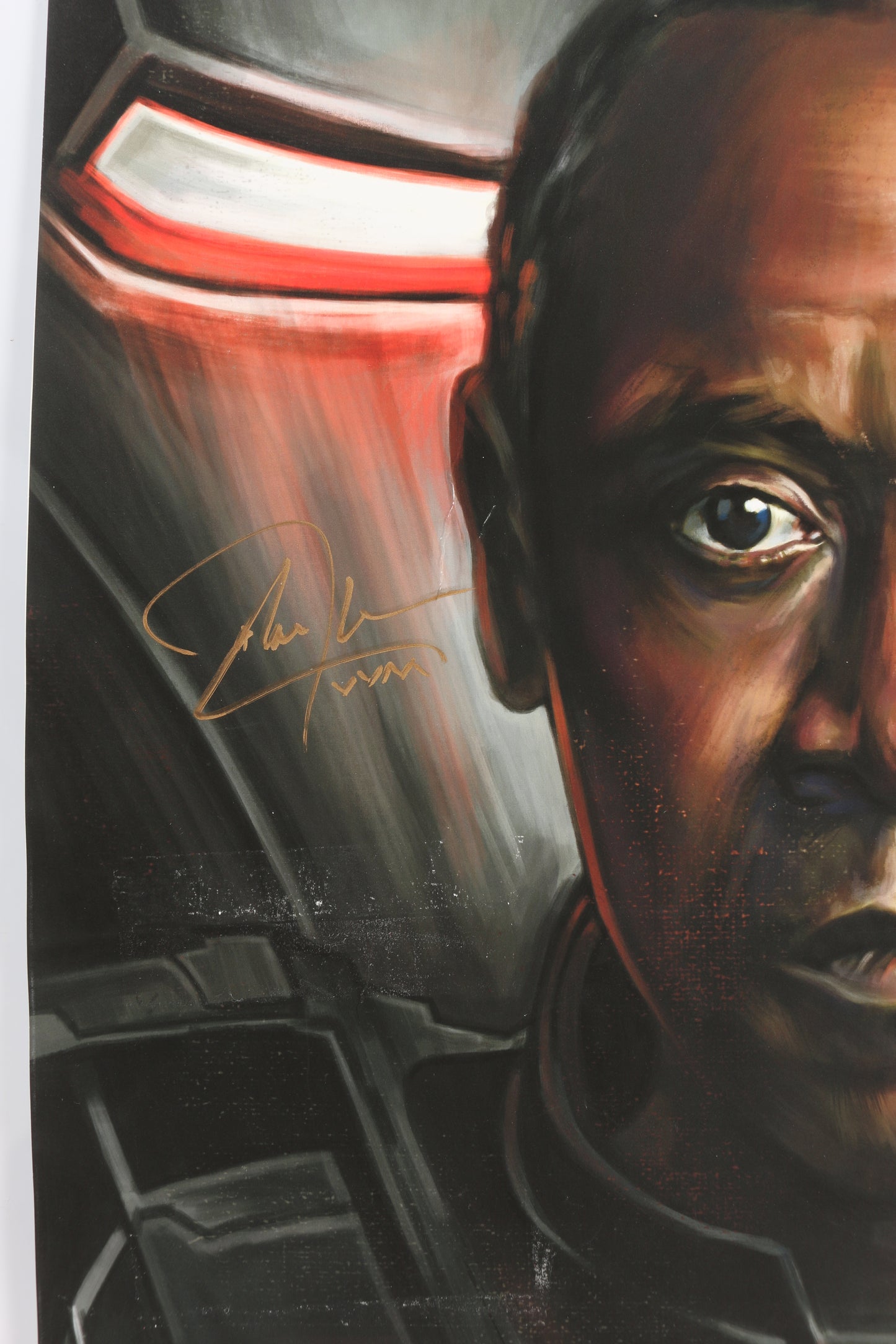 
                  
                    Don Cheadle as War Machine in Iron Man 2 Signed 13x19 Robert Bruno Limited Edition Art Print with Character Name Initials
                  
                
