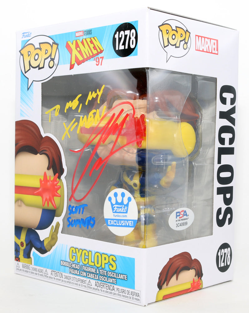 
                  
                    Ray Chase as Cyclops / Scott Summers in X-Men'97 Funko Exclusive (PSA) Signed Funko POP! #1278 with Character Name & Quote
                  
                