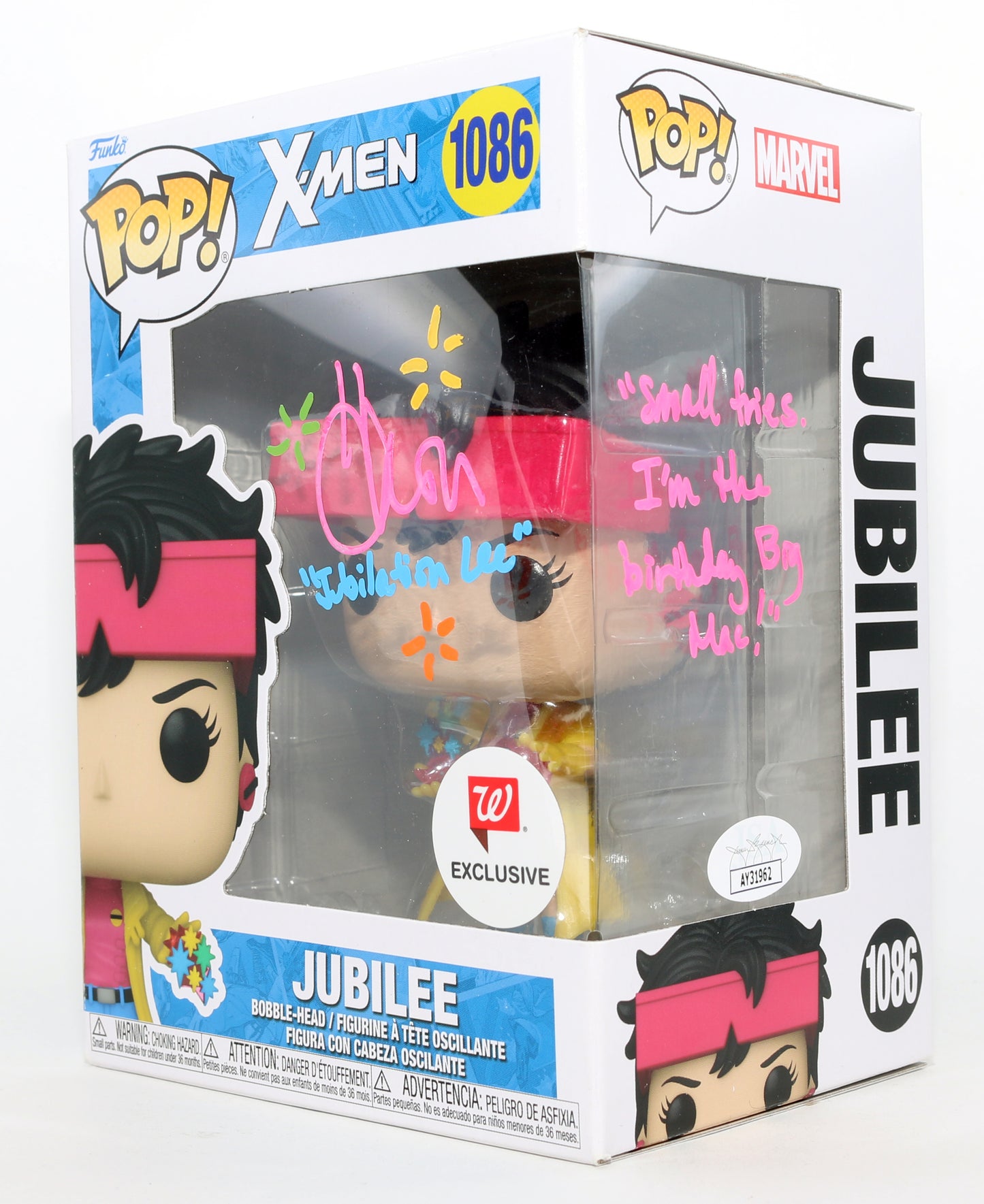 
                  
                    Holly Chou as Jubilation Lee / Jubilee in X-Men '97 Walgreen Exclusive (JSA) Signed Funko POP! #1086 with Character Name & Quote
                  
                