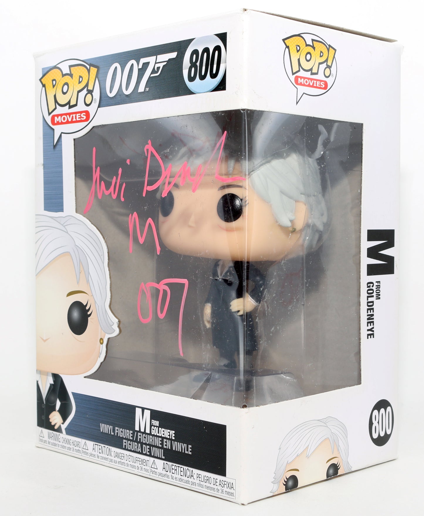 
                  
                    Judi Dench as M in James Bond 007: Goldeneye Signed Funko POP! #800 with Character Name
                  
                