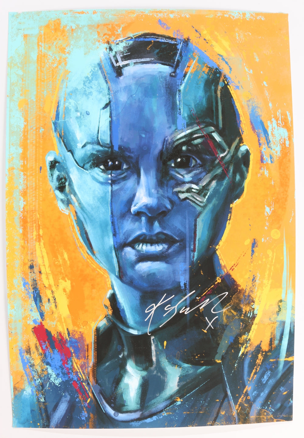 Karen Gillan as Nebula in Guardians of the Galaxy (Becket Witnessed) Signed 13x19 Robert Bruno Limited Edition Art Print