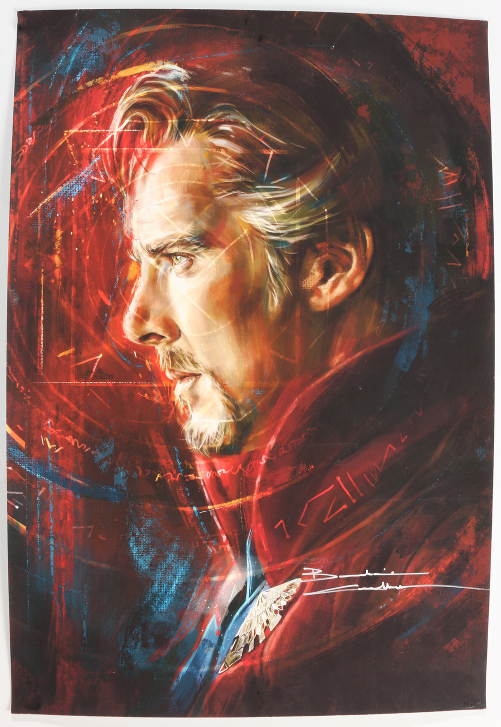 Benedict Cumberbatch as Doctor Strange in Doctor Strange Signed 13x19 Robert Bruno Limited Edition Art Print