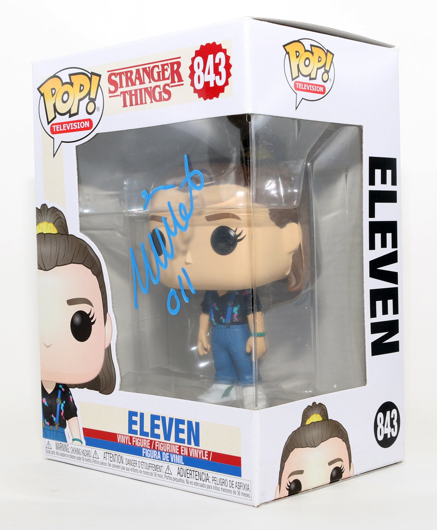 
                  
                    Millie Bobby Brown as Eleven in Stranger Things Signed Funko POP! #843 with Character Name
                  
                