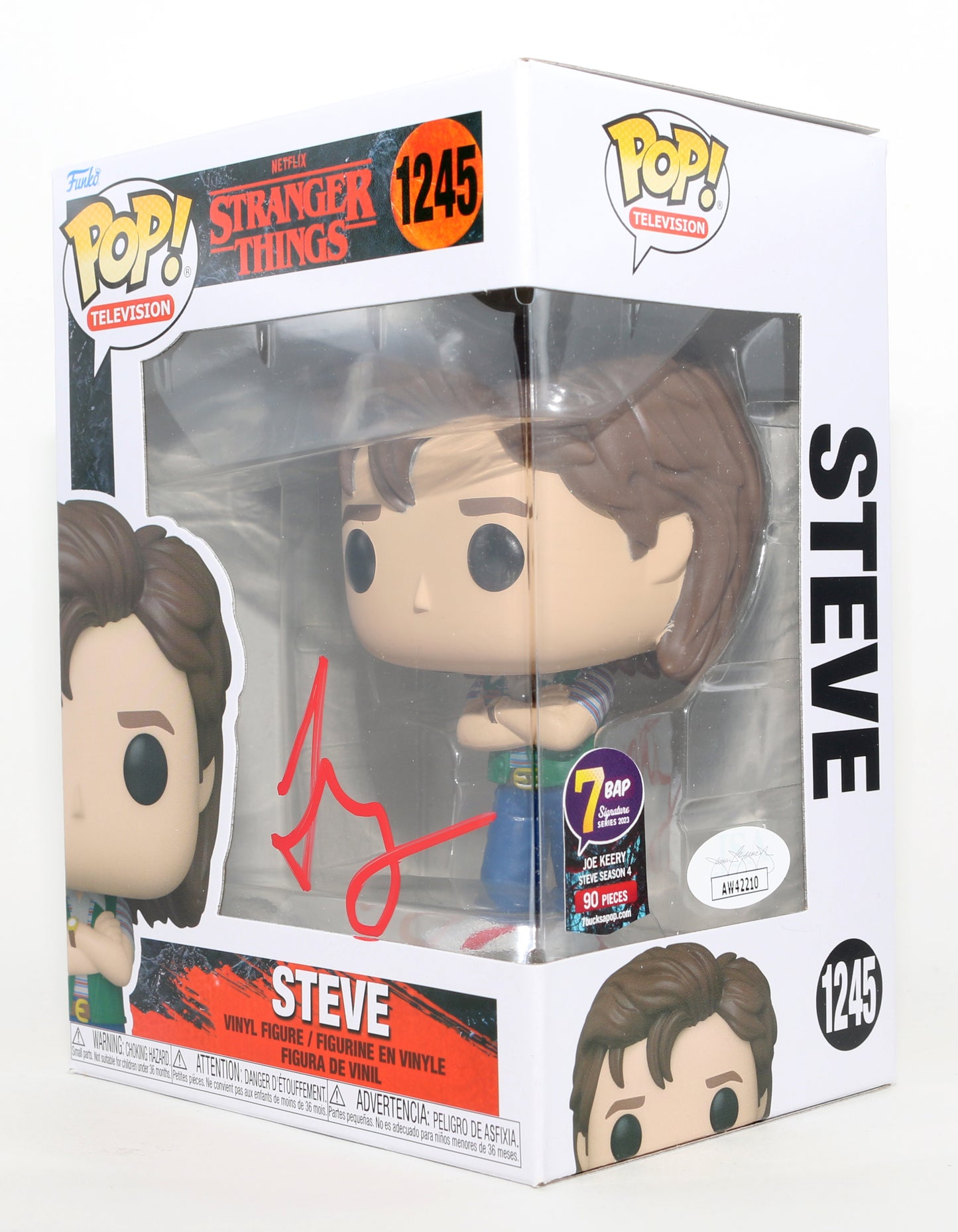 
                  
                    Joe Keery as Steve Harrington in Stranger Things 7BAP Special Edition (JSA) Signed Funko POP! #1245
                  
                