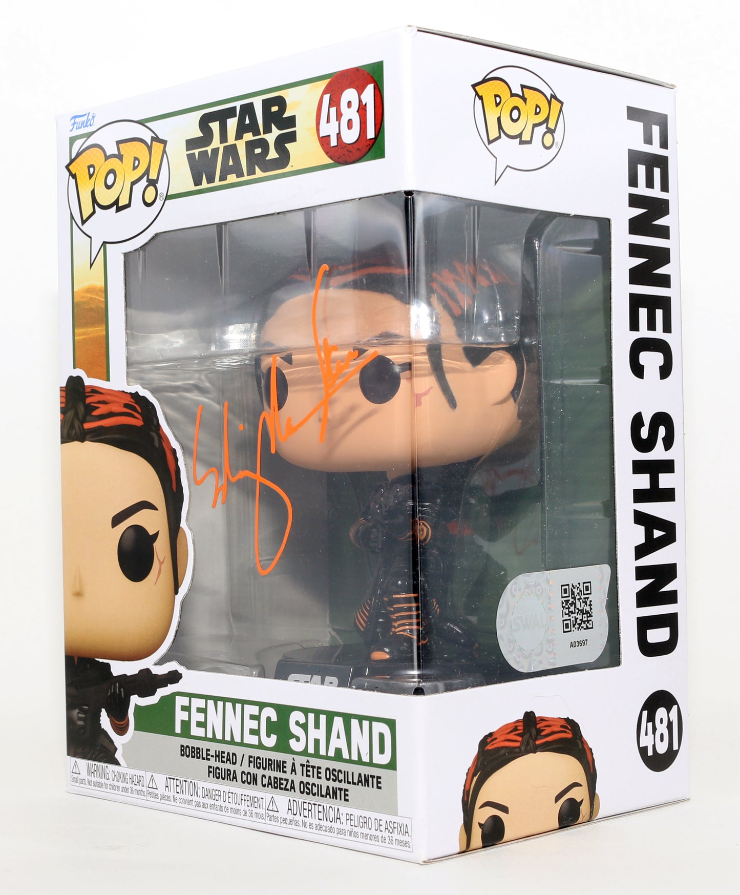 
                  
                    Ming-Na Wen as Fennec Shand in Star Wars: The Mandalorian (SWAU) Signed Funko POP! #481
                  
                