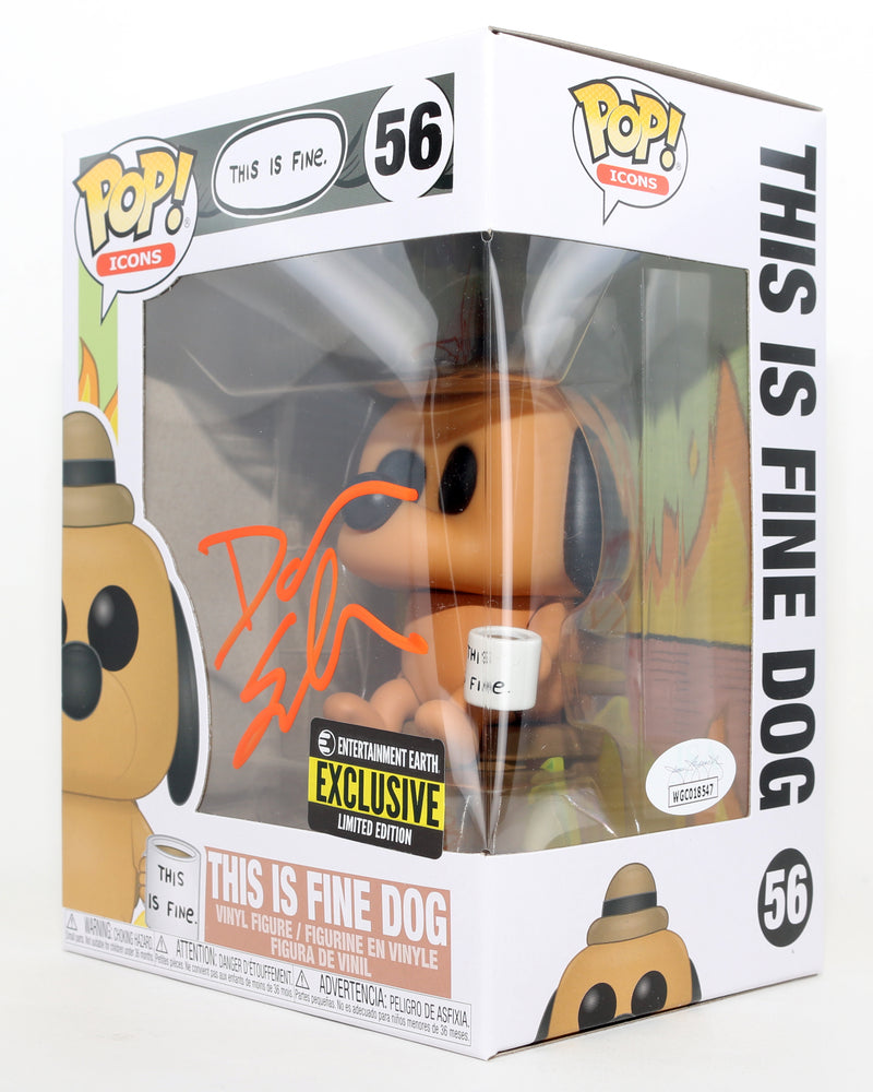 
                  
                    Dana Snyder as This Is Fine Dog in This Is Fine Entertainment Earth Exclusive (JSA) Signed Funko POP! #56
                  
                
