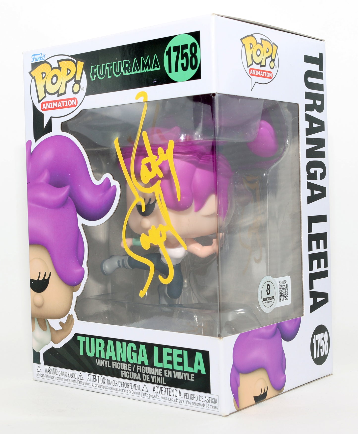 
                  
                    Katey Sagal as Turanga Leela in Futurama (Beckett) Signed Funko POP! #1758
                  
                
