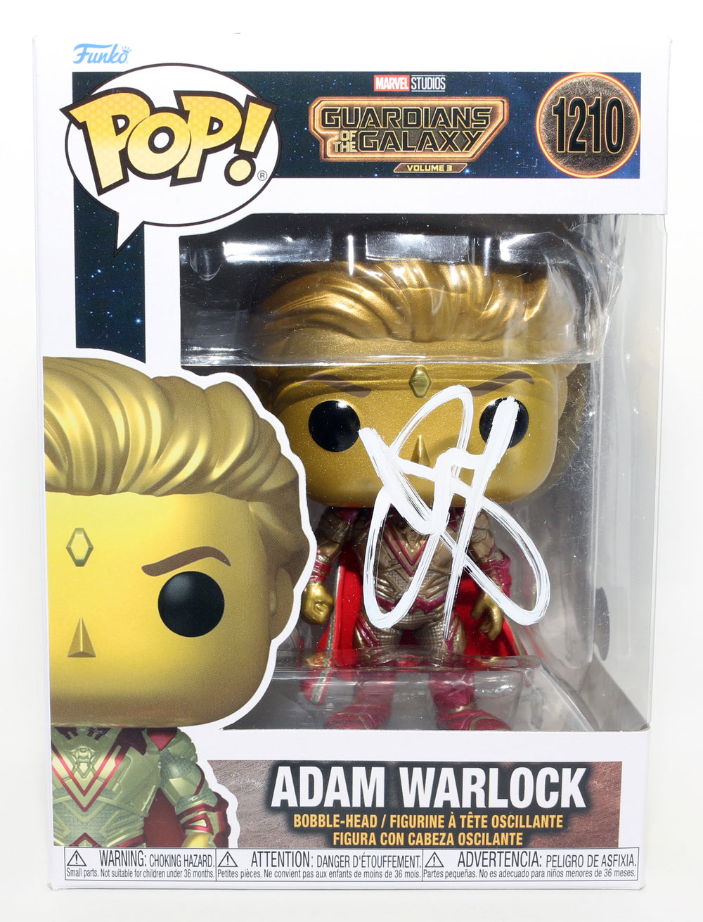 Will Poulter as Adam Warlock in Guardians of the Galaxy Vol. 3 (Beckett) Signed Funko POP! #1210
