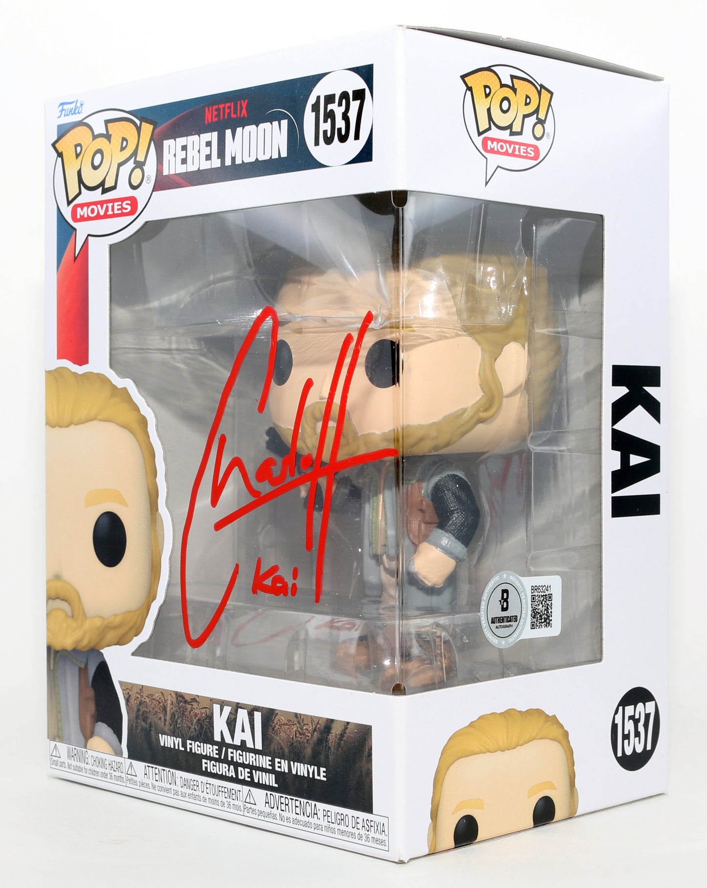
                  
                    Charlie Hunnam as Kai in Rebel Moon (Beckett) Signed Funko POP! #1537 with Character Name
                  
                