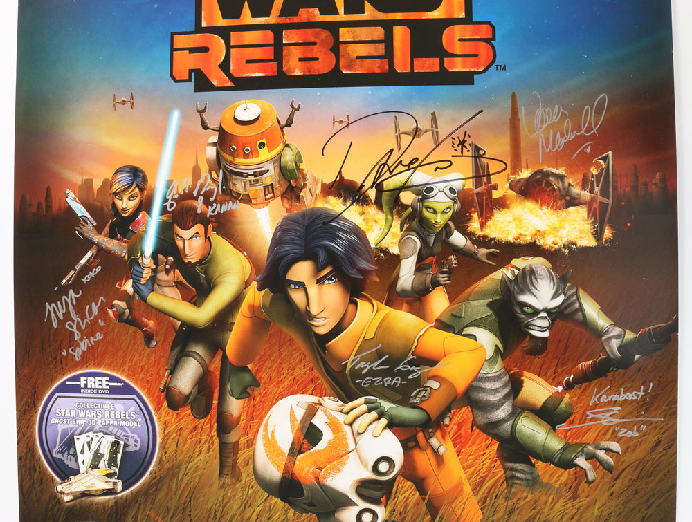 
                  
                    Star Wars: Rebels 22x28 Poster Signed by Dave Filoni, Freddie Prinze Jr., Taylor Gray, Vanessa Marshall, Tiya Sircar, & Steve Blum
                  
                