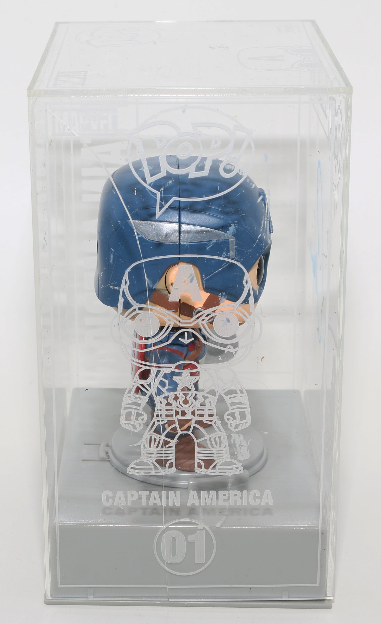 
                  
                    Chris Evans as Captain America in The Avengers (SWAU) Signed Diecast Funko POP! #01
                  
                