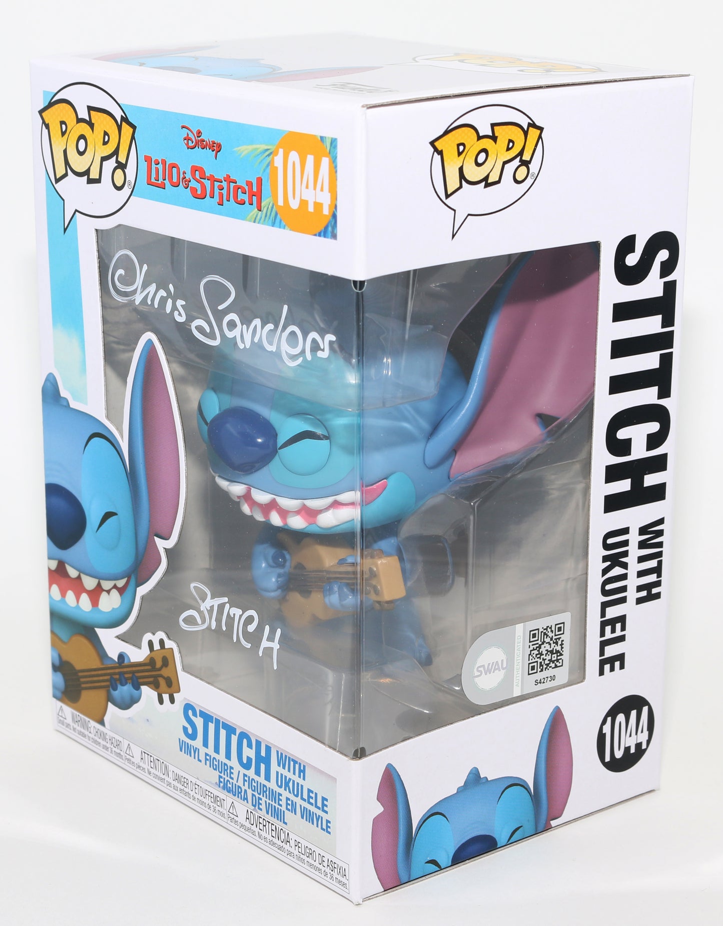 
                  
                    Chris Sanders as Stitch in Lilo & Stitch (SWAU) Signed Funko POP! #1044 with Character Name
                  
                