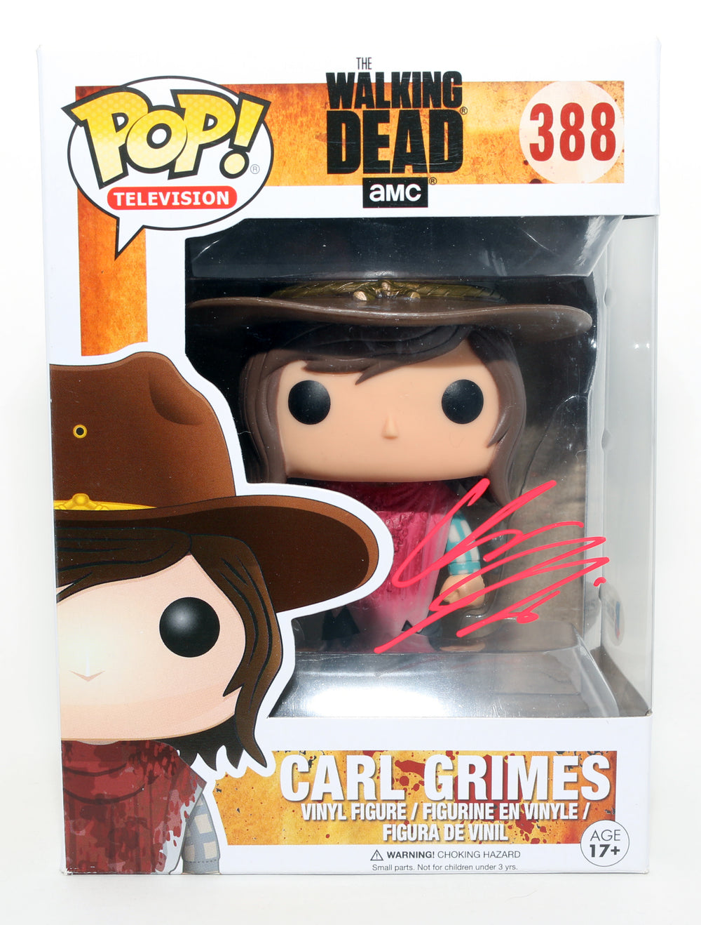 Chandler Riggs as Carl Grimes in The Walking Dead (Beckett) Signed Funko POP! #388