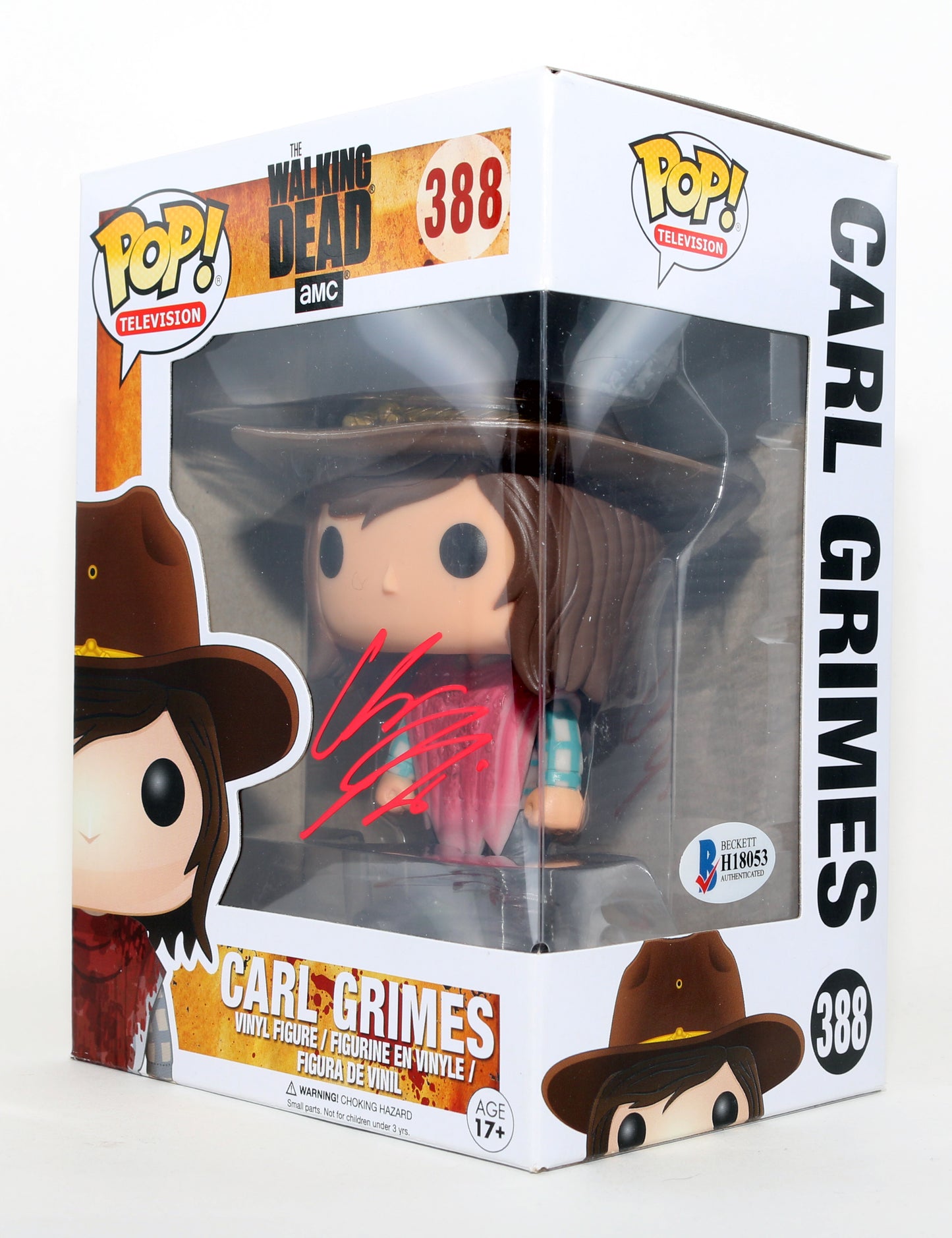 
                  
                    Chandler Riggs as Carl Grimes in The Walking Dead (Beckett) Signed Funko POP! #388
                  
                