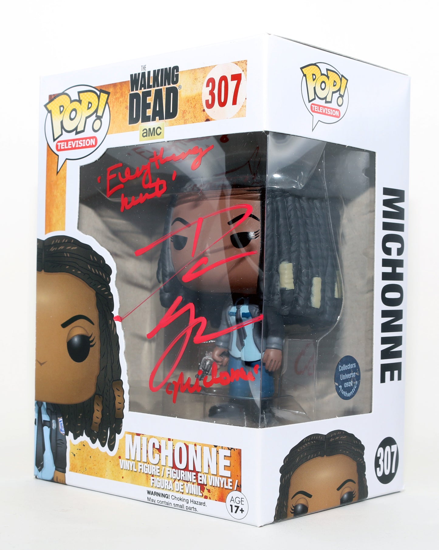 
                  
                    Danai Gurira as Michonne in The Walking Dead Signed Funko POP! #307 with Character Name & Quote
                  
                