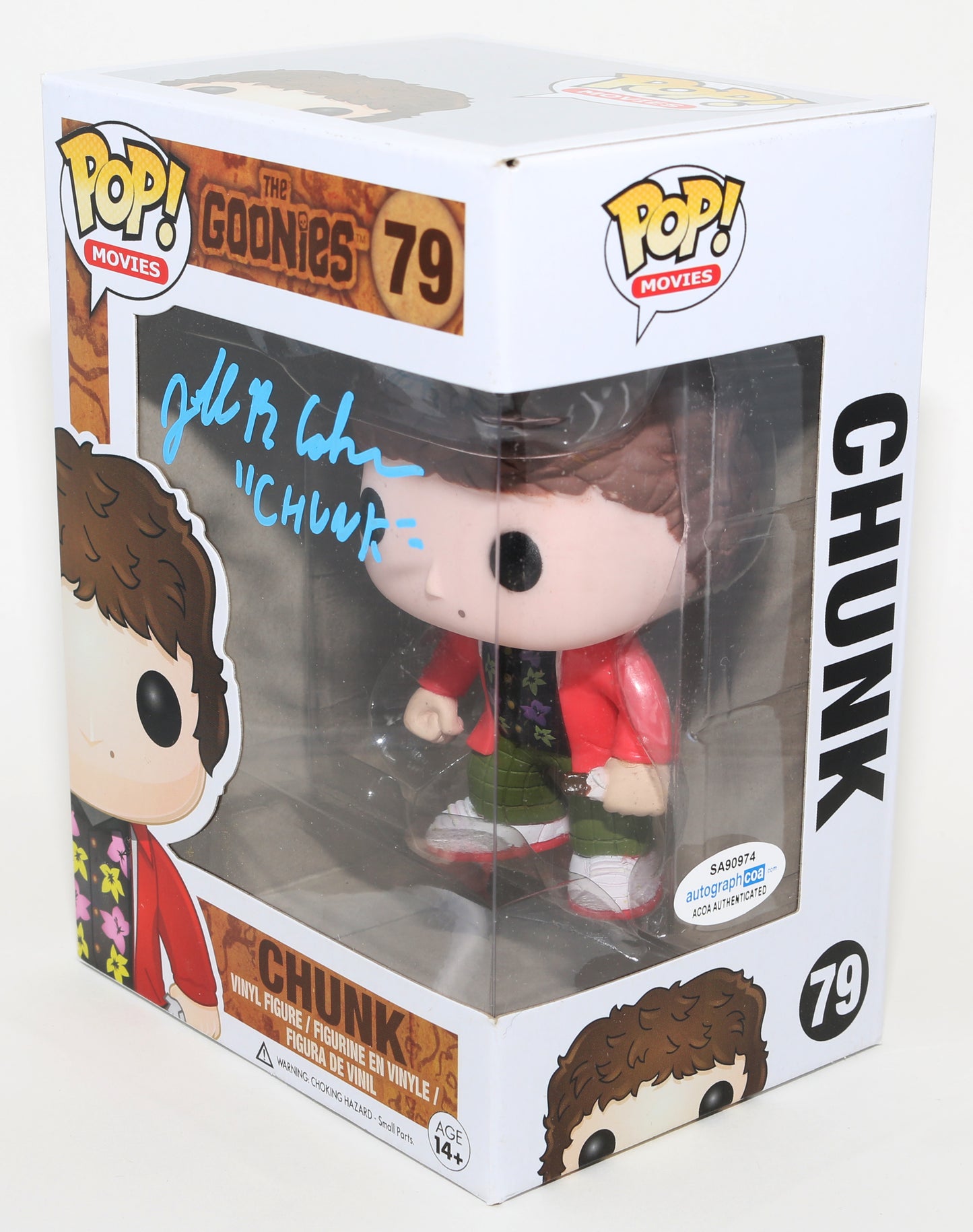 
                  
                    Jeff Cohen as Chunk in The Goonies (Autograph COA) Signed Funko POP! #79 with Character Name
                  
                