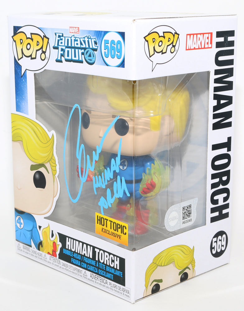 
                  
                    Chris Evans as Human Torch in Fantastic Four Hot Topic Exclusive (SWAU) Signed POP! Funko #569 with Character Name
                  
                