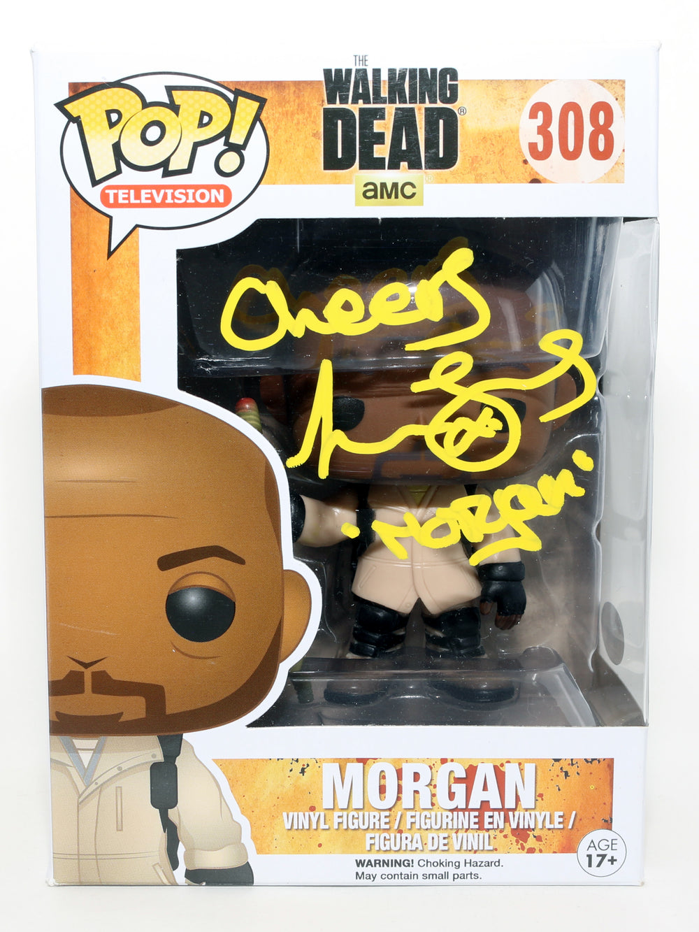 Lennie James as Morgan in The Walking Dead (JSA) Signed Funko POP! #308 with Character Name
