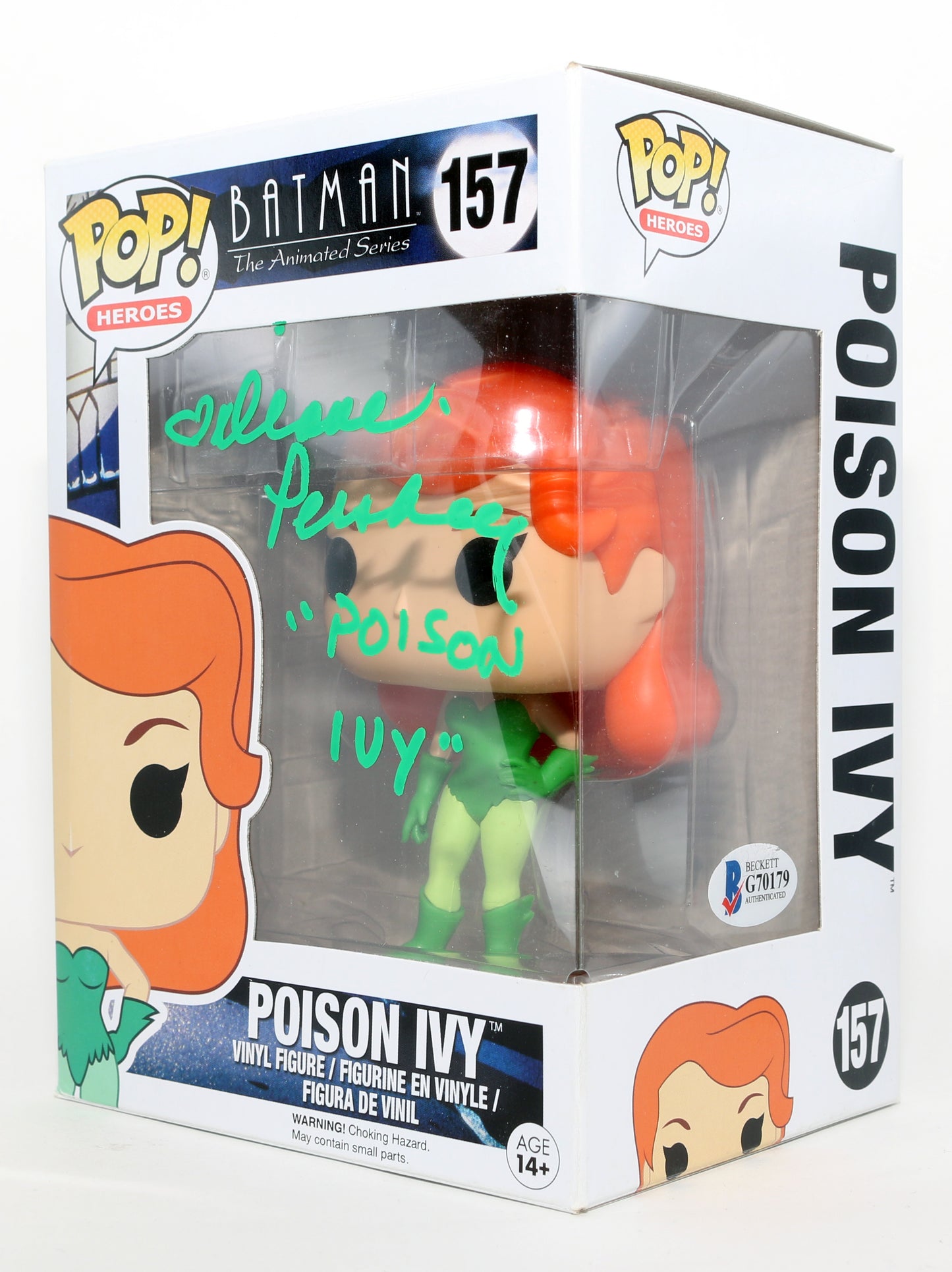 
                  
                    Diane Pershing as Poison Ivy in Batman the Animated Series (Beckett) Signed Funko POP! #157 with Character Name
                  
                