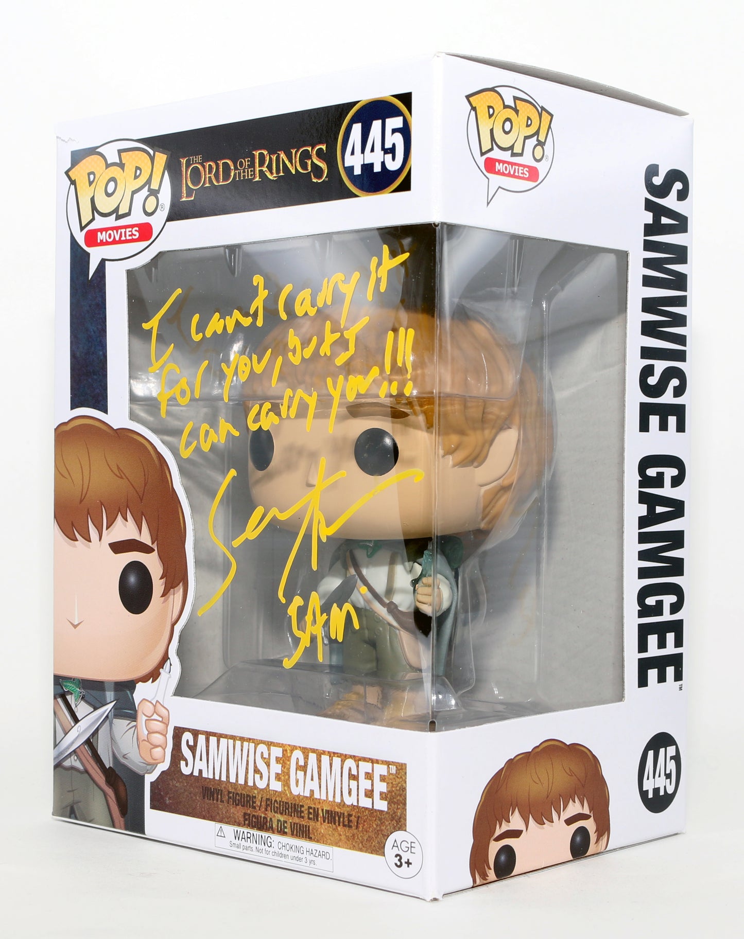 
                  
                    Sean Astin as Samwise Gamgee in The Lord of the Rings Signed Funko POP! #445 with Character Name & Quote
                  
                