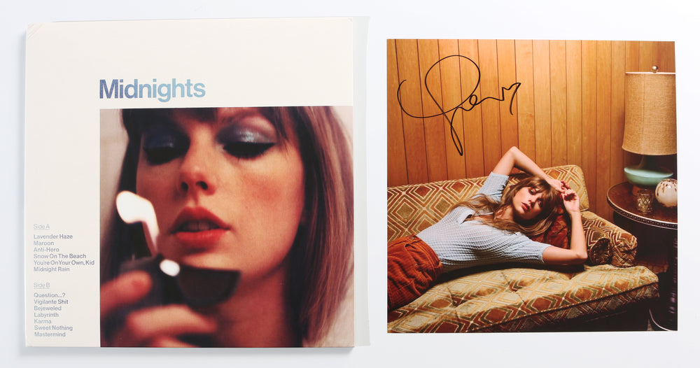 Taylor Swift Midnights Moonstone Vinyl deals w/ SIGNED PHOTO