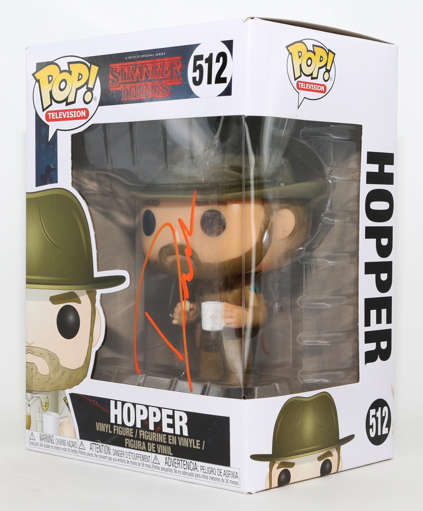 
                  
                    David Harbour as Hopper in Stranger Things Signed Funko POP! #512
                  
                