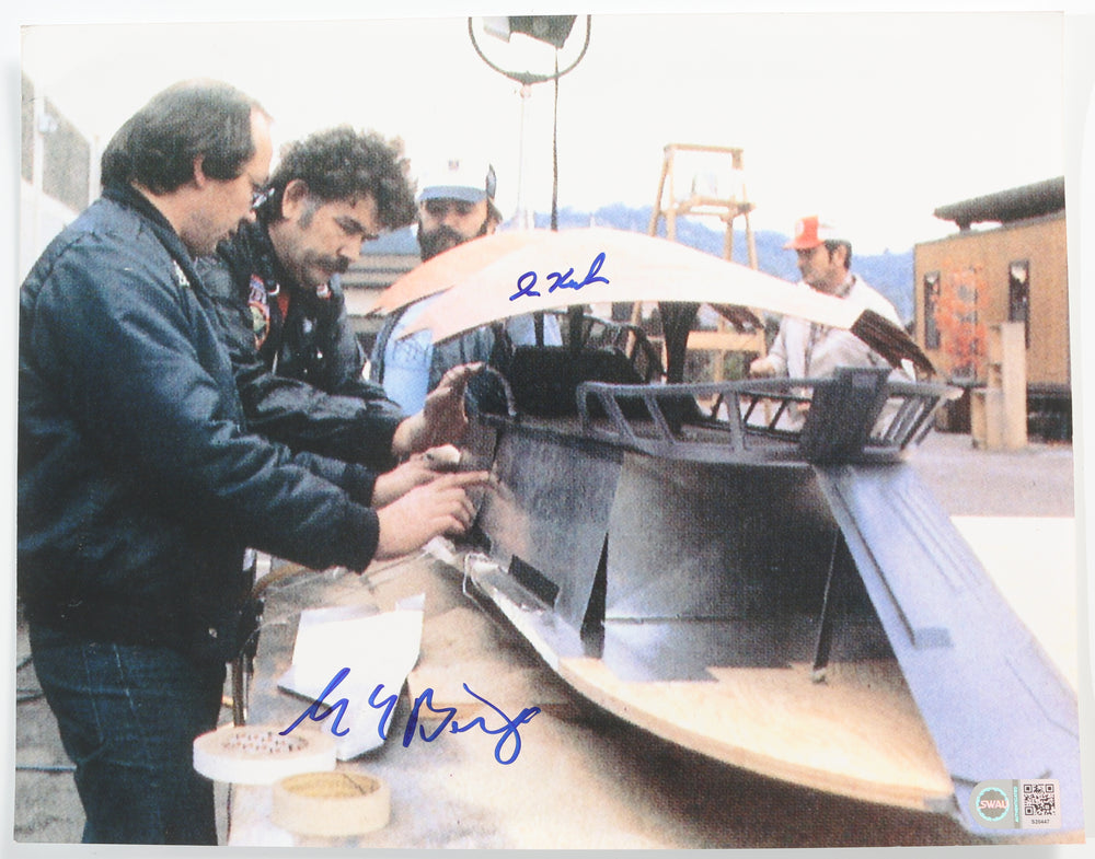 Charlie Bailey & Ira Keeler Visual Effects Artists of Star Wars: Return of the Jedi with Sail Barge Model (SWAU) Signed 11x14 Photo