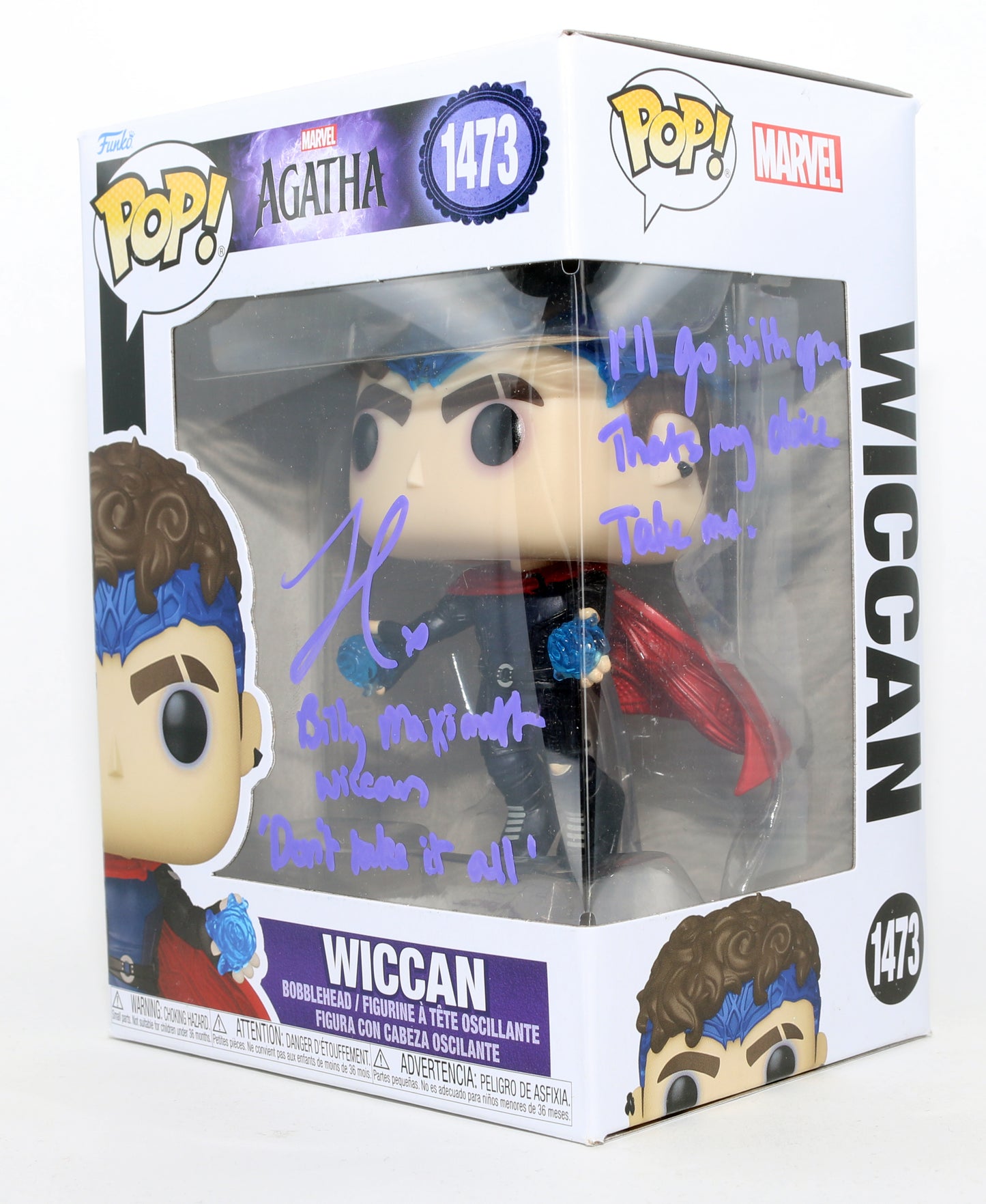 
                  
                    Joe Locke as Wiccan in Agatha All Along Signed Funko POP! #1473 with Character Name & Quote
                  
                