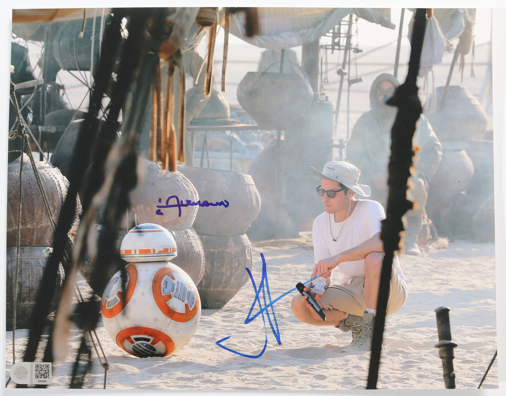 J.J. Abrams Director & Christian Alzmann BB-8 Concept Artist of Star Wars: The Force Awakens (SWAU) Signed 11x14 Photo