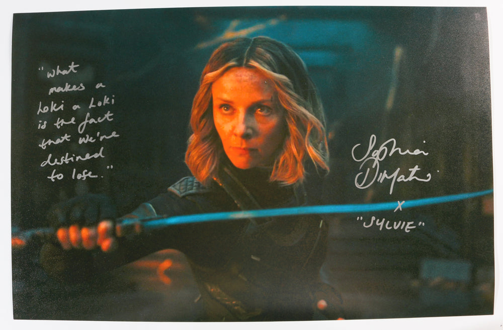 Sophia Di Martino as Sylvie in Loki Signed 11x17 Photo with Character Name & Quote