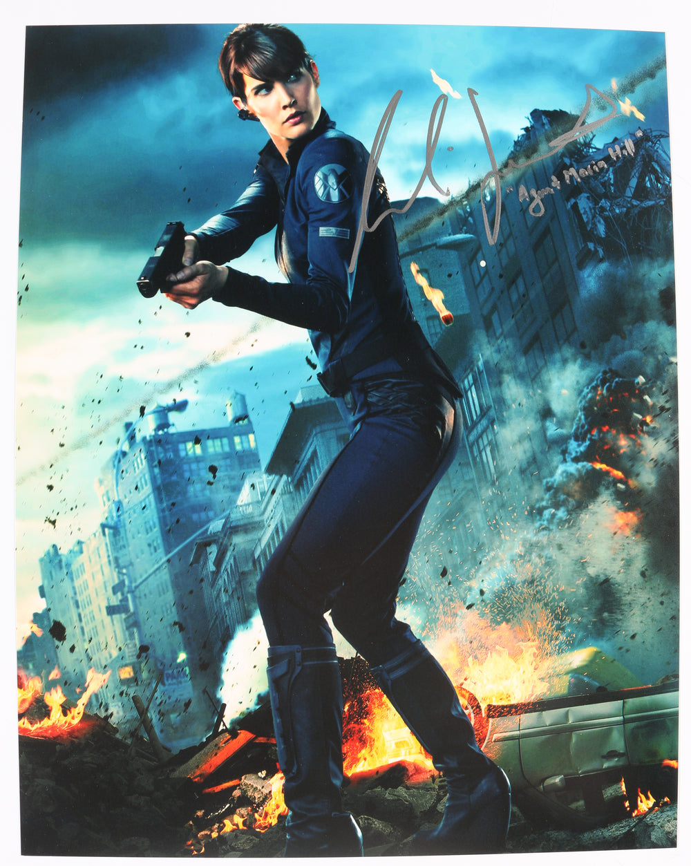 Cobie Smulders as Agent Maria Hill in The Avengers Signed 11x14 Photo with Character Name