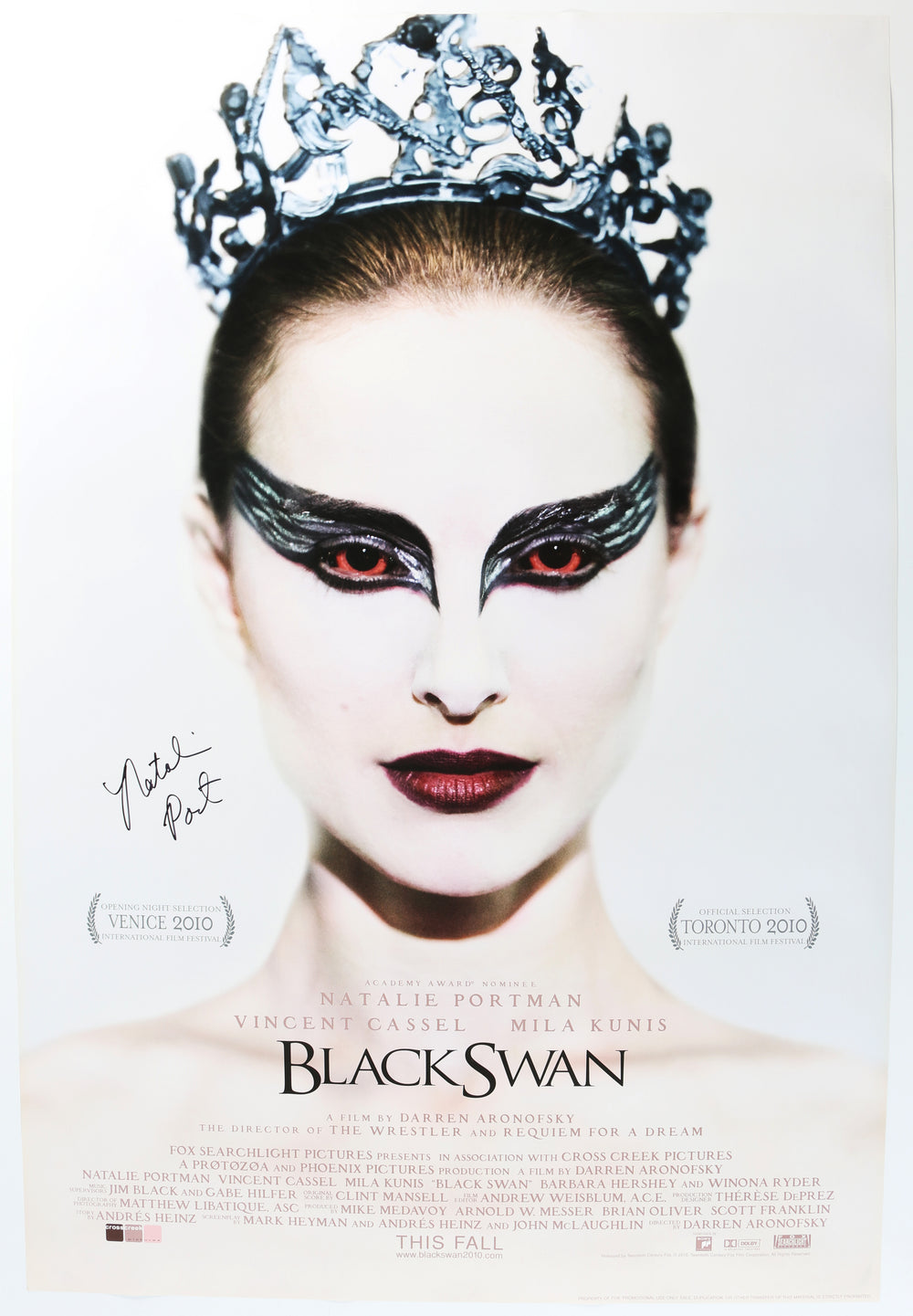 Natalie Portman as Nina Sayers / White Swan / Odette in Darren Aronofsky's Black Swan (SWAU) Signed 27x40 Poster