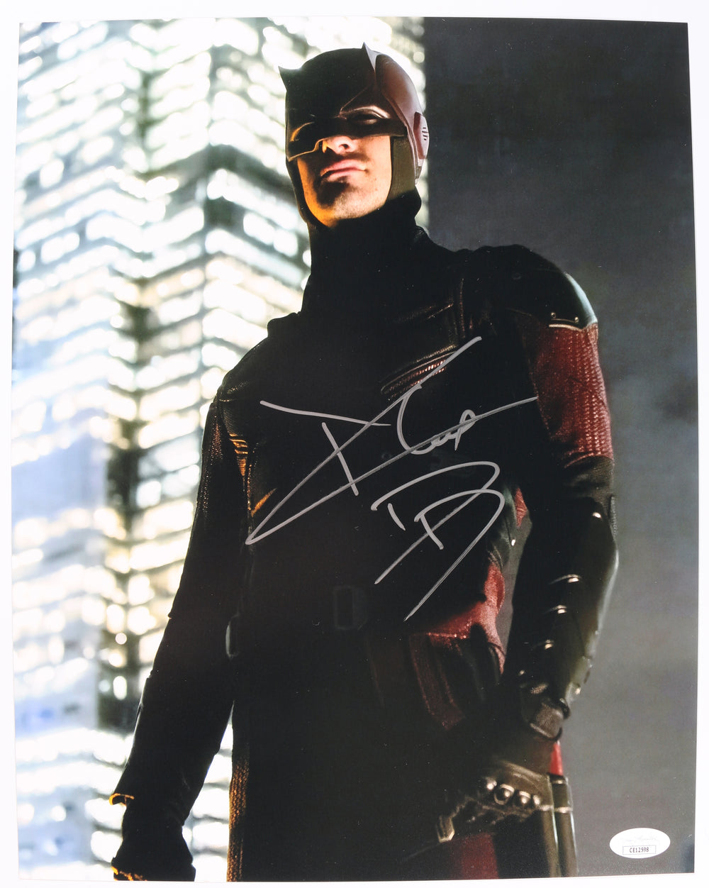 Charlie Cox as Matt Murdock / Daredevil in Daredevil (JSA) Signed 11x14 Photo with Character Name Initials
