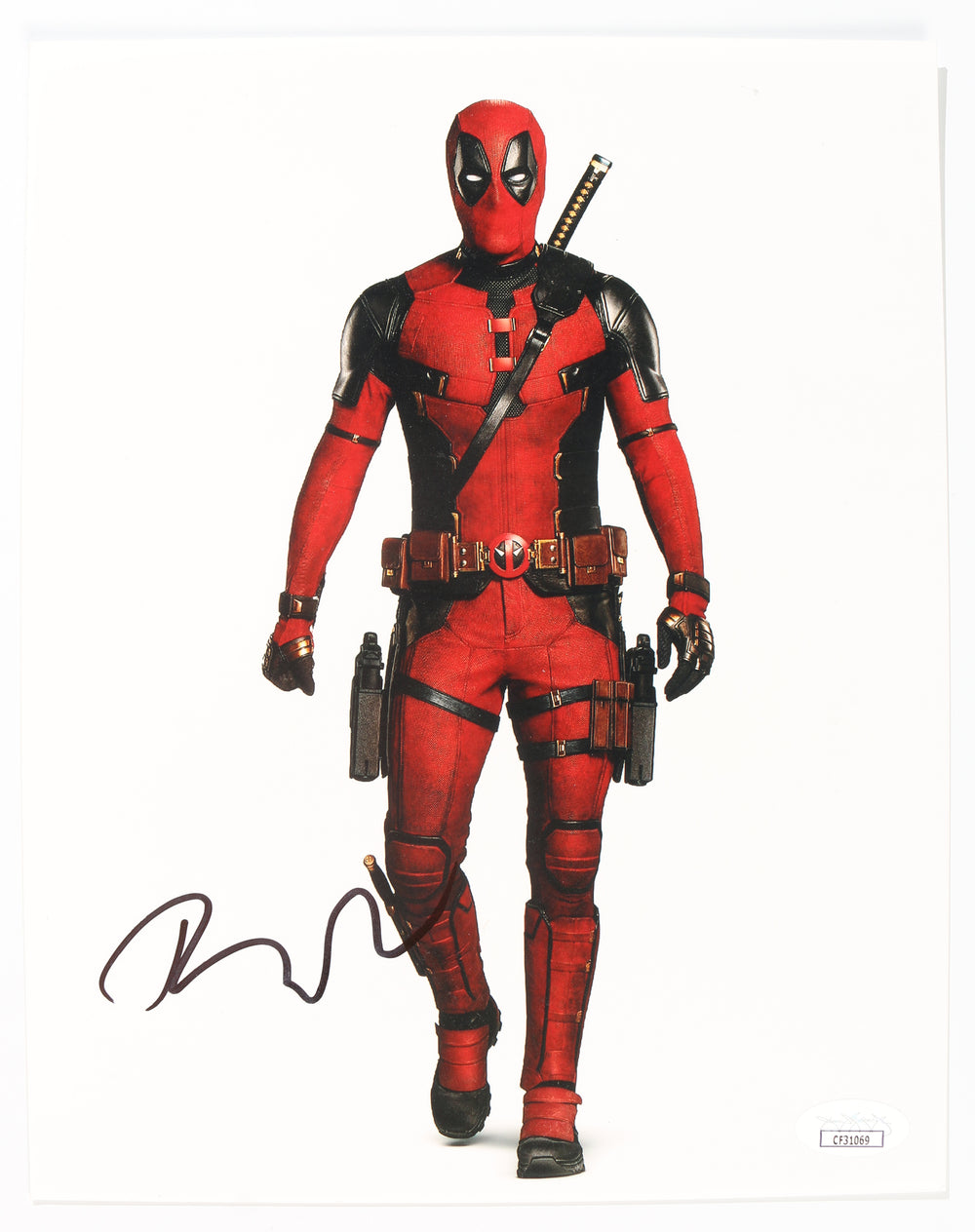 Ryan Reynolds as Deadpool in Deadpool (JSA) Signed 8x10 Photo
