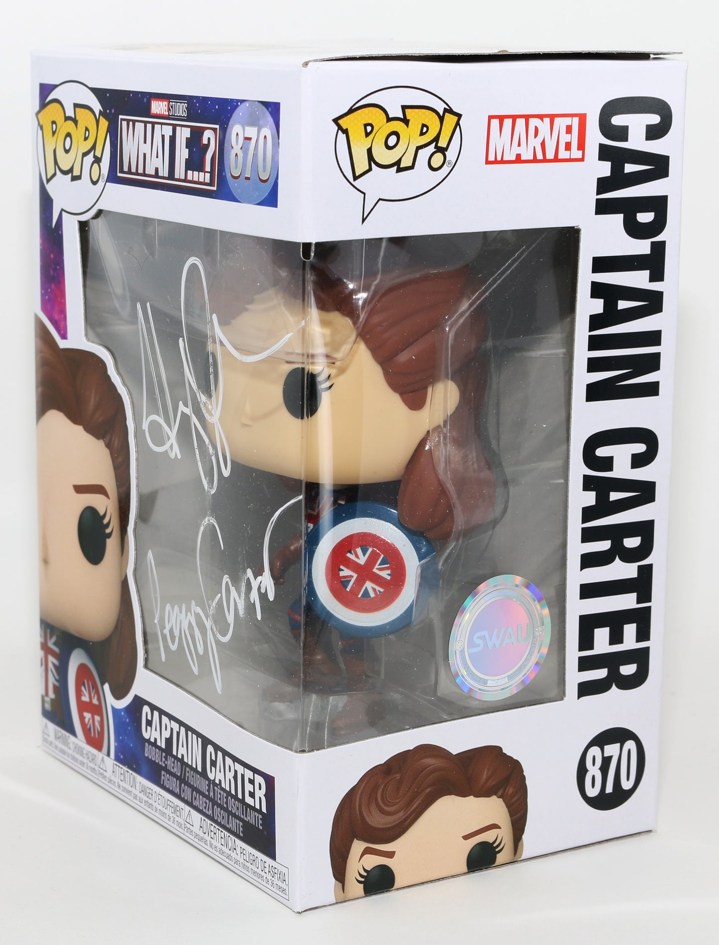 
                  
                    Hayley Atwell as Captain Carter in Marvel's What If...? (SWAU) Signed Funko POP! #870 with Character Name
                  
                