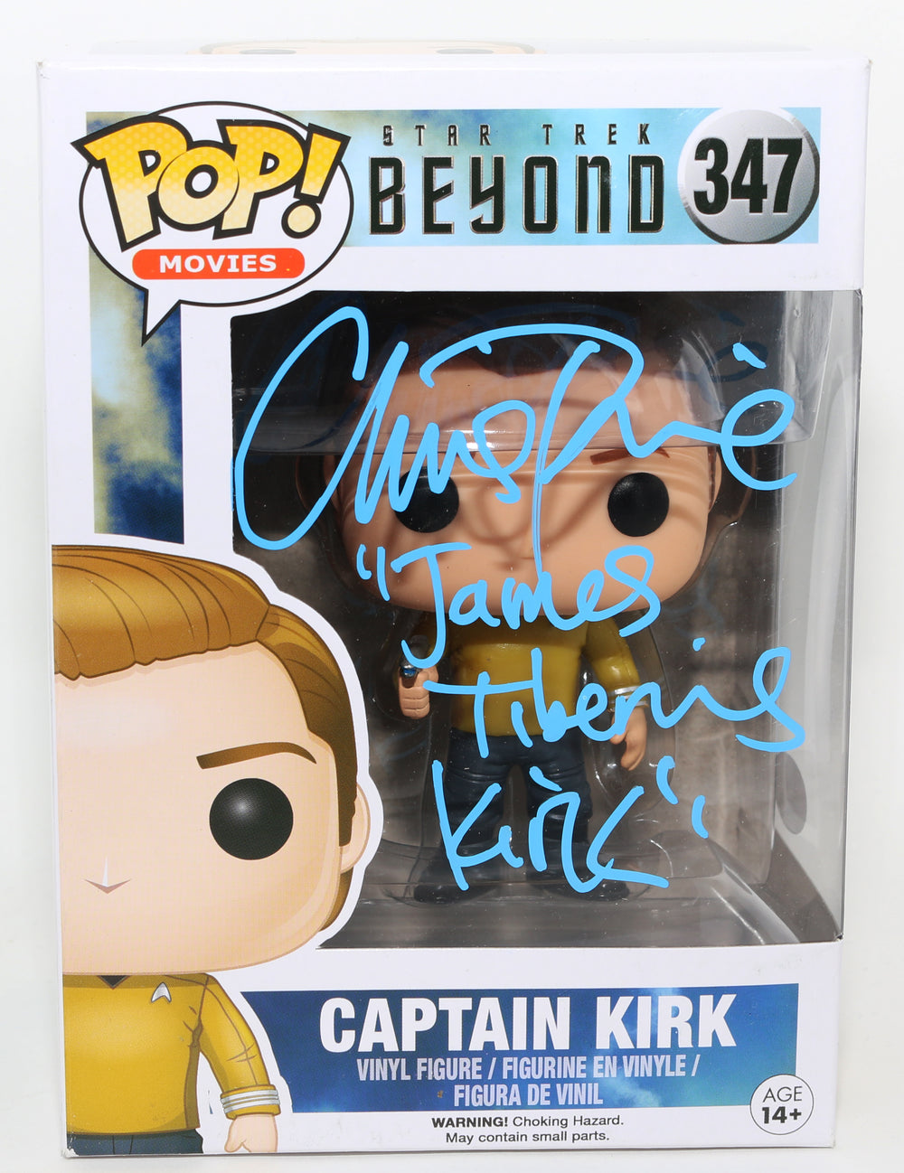 Chris Pine as Captain Kirk in Star Trek: Beyond (JSA) Signed Funko POP! #347 with Character Name