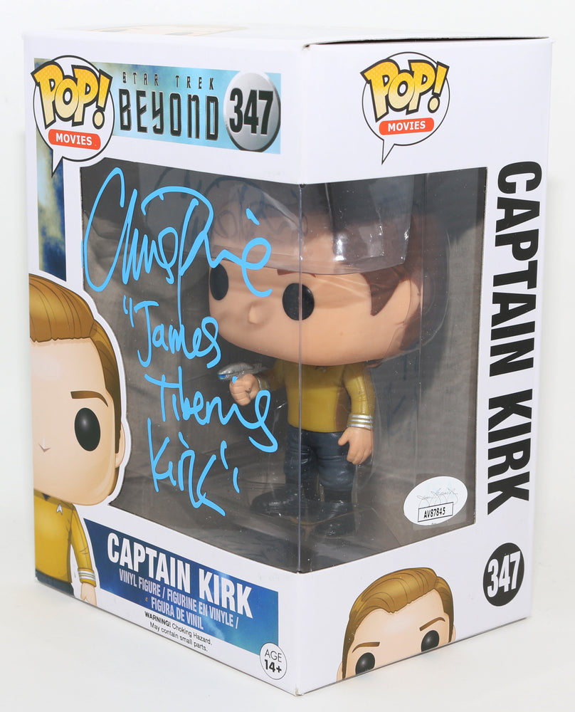 
                  
                    Chris Pine as Captain Kirk in Star Trek: Beyond (JSA) Signed Funko POP! #347 with Character Name
                  
                