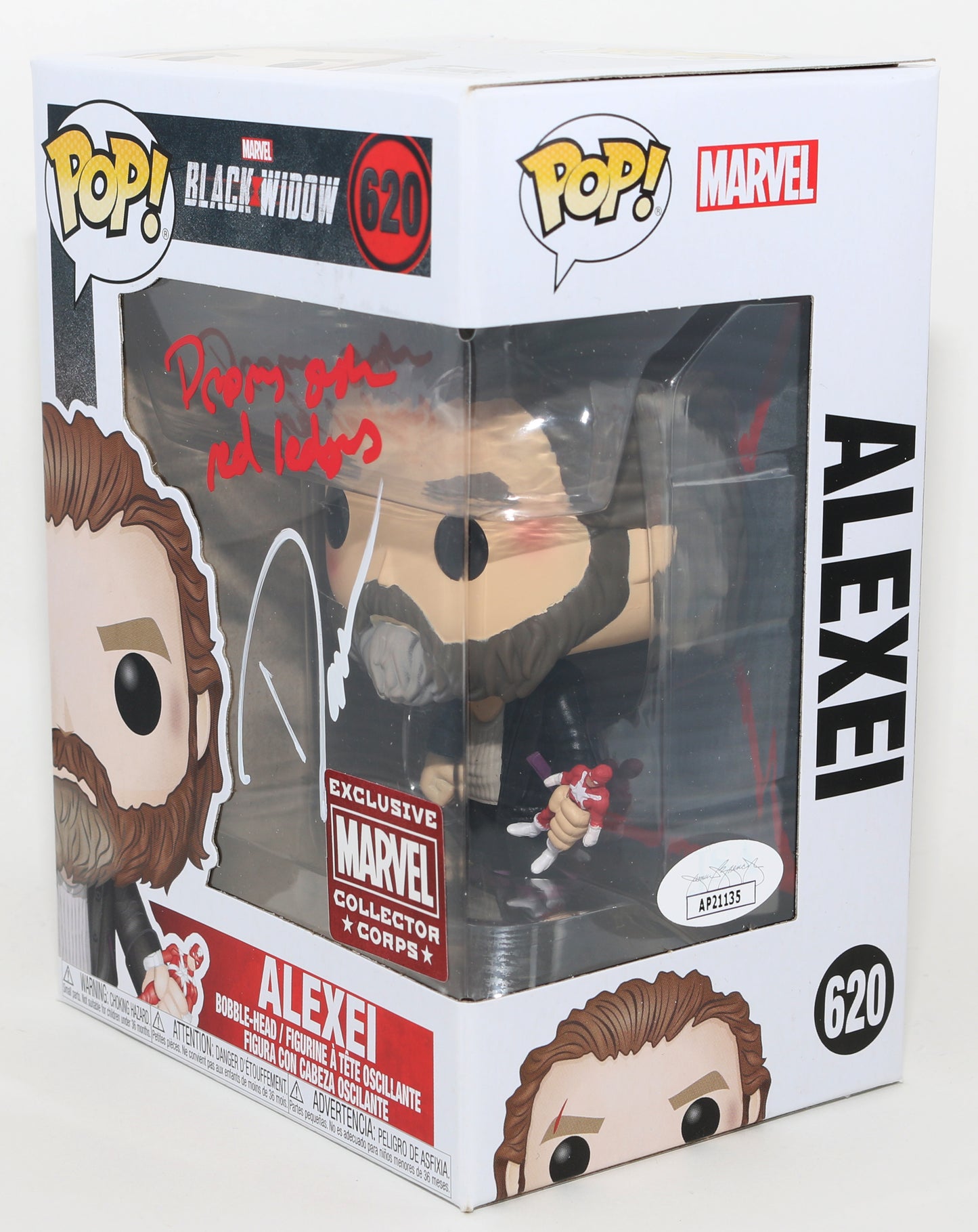 
                  
                    David Harbour as Alexei in Black Widow Marvel Collector Corps Exclusive (JSA) Signed Funko POP! #620 with Quote
                  
                