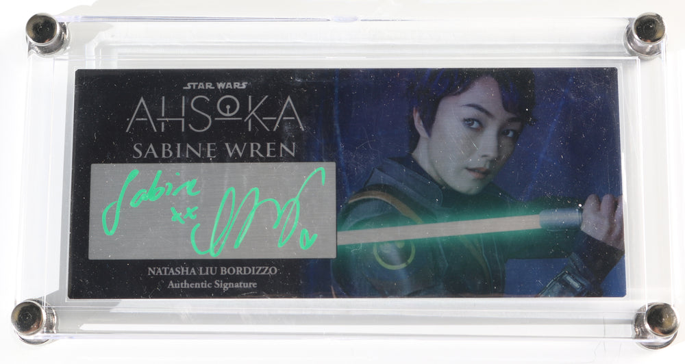Natasha Liu Bordizzo as Sabine Wren in Star Wars: Ahsoka (SWAU) Signed Plaque  with Character