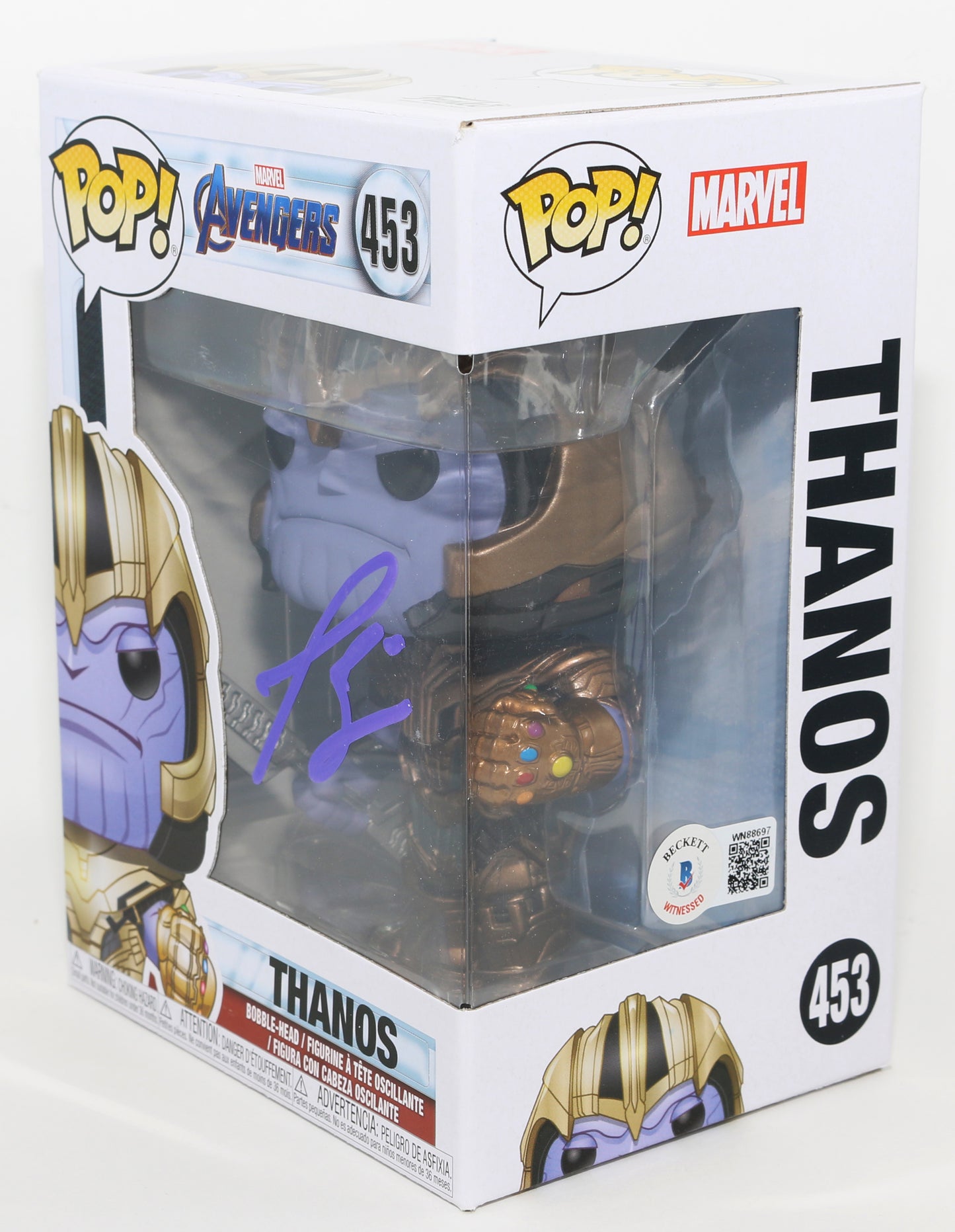 
                  
                    Josh Brolin as Thanos in Avengers: Endgame (Beckett) Signed Funko POP! #453
                  
                