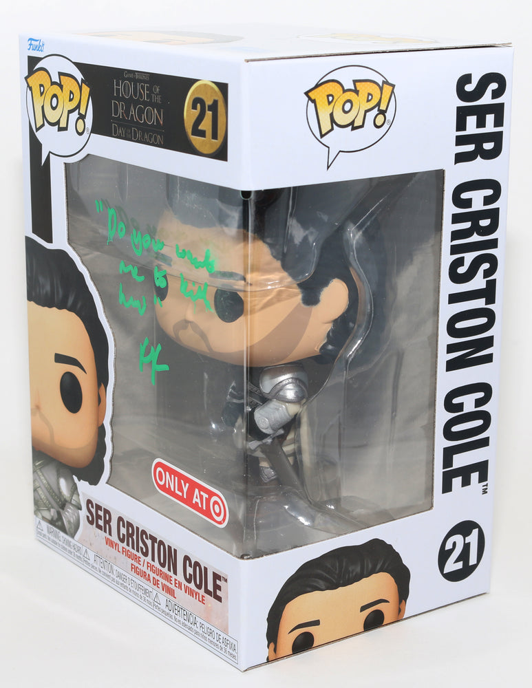 
                  
                    Fabian Frankel as Ser Criston Cole in HBO's House of the Dragon Target Exclusive Signed Funko POP! #21 with Quote
                  
                