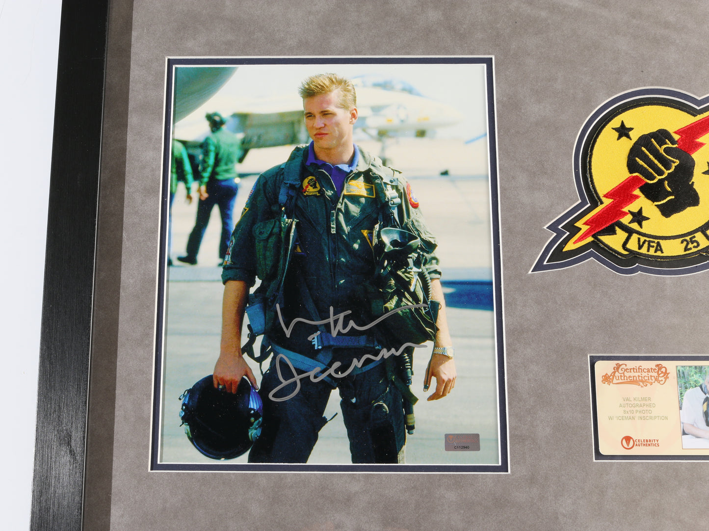 
                  
                    Val Kilmer as Tom "Iceman" Kazansky in Top Gun (Celebrity Authentics) Framed Signed 8x10 Photo with Character Name
                  
                