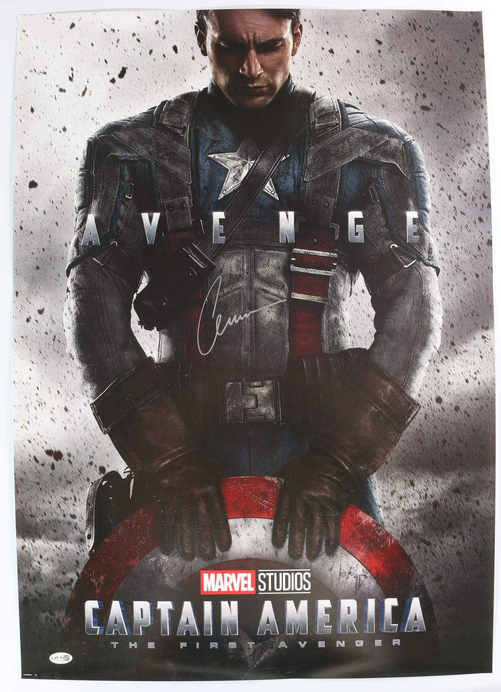 Chris Evans as Captain America in Captain America: The First Avenger (JSA) Signed 20x28.5 Poster