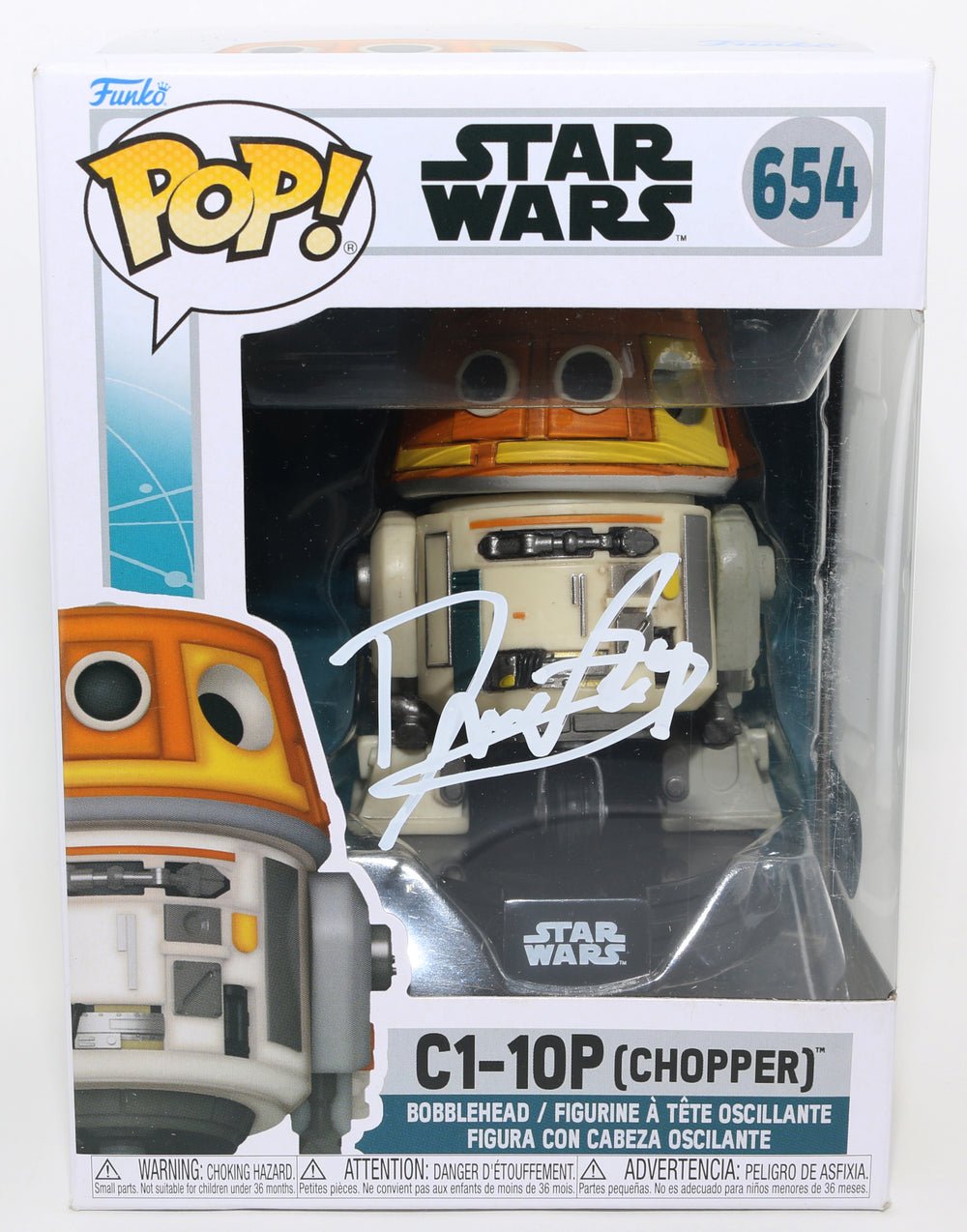 Dave Filoni Creator of Star Wars: Rebels C1-10P Chopper (SWAU) Signed POP! Funko #654