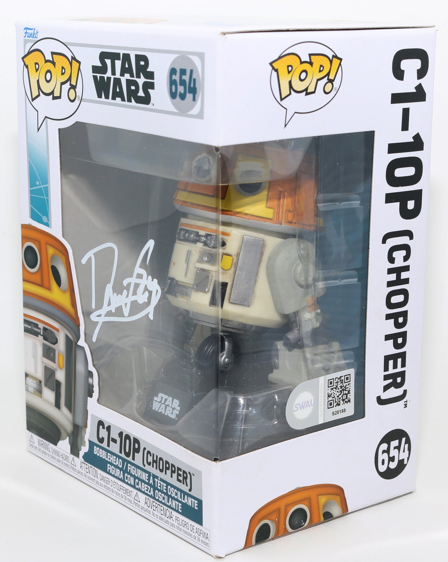 
                  
                    Dave Filoni Creator of Star Wars: Rebels C1-10P Chopper (SWAU) Signed POP! Funko #654
                  
                