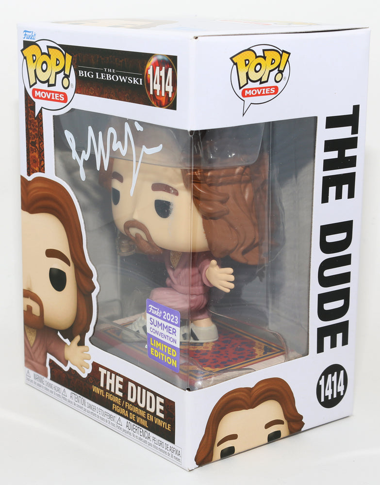 
                  
                    Jeff Bridges as Jeffrey 'The Dude' Lebowski in The Big Lebowski 2023 Summer Convention Limited Edition Signed Funko POP! #1414
                  
                